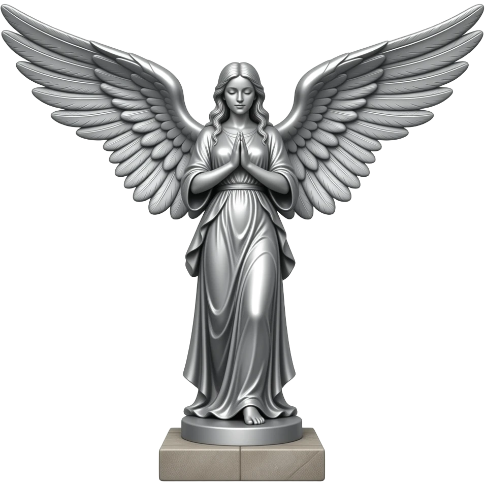 Silver angel statue emoji