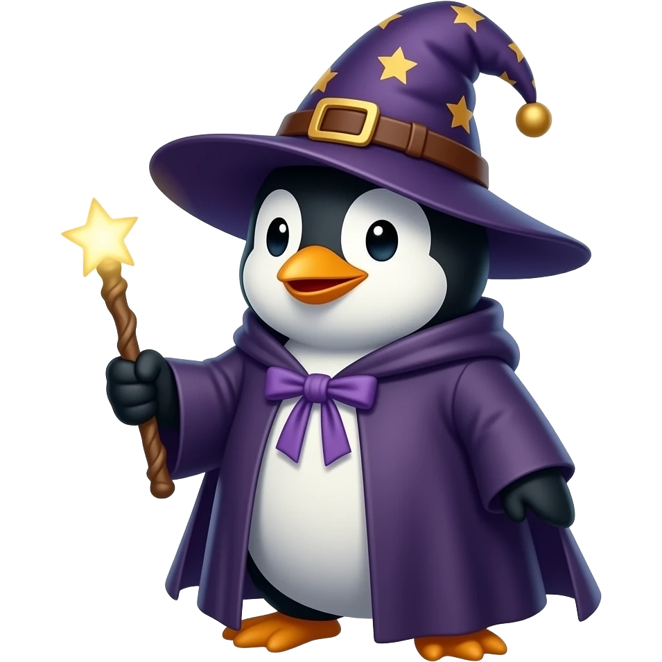 Penguin Wizard emoji