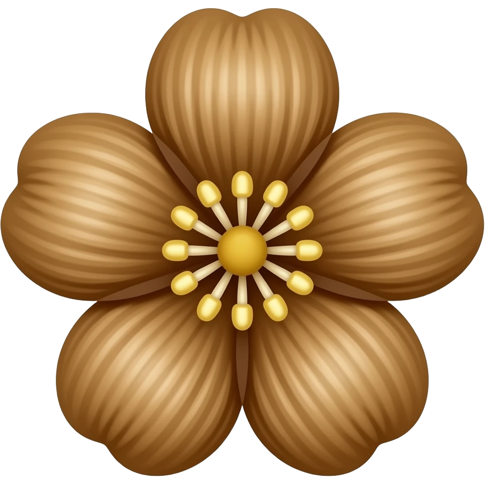 Brown flower without background emoji