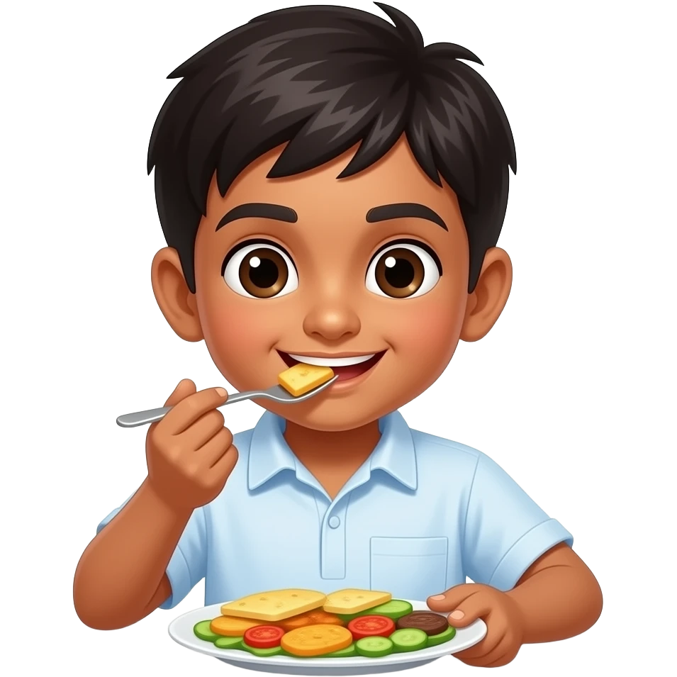 Eat Healthy indian boy emoji