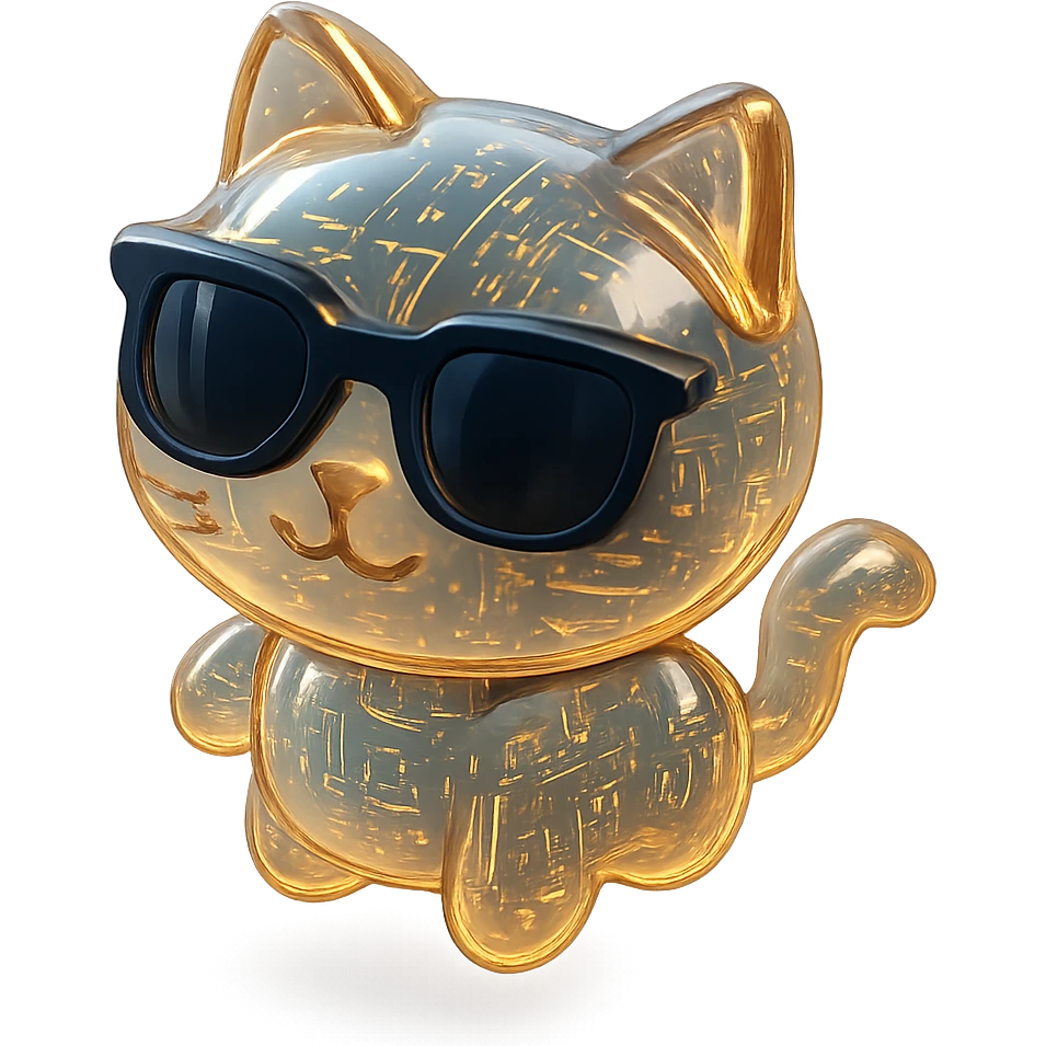 Cat wearing sunglasses emoji