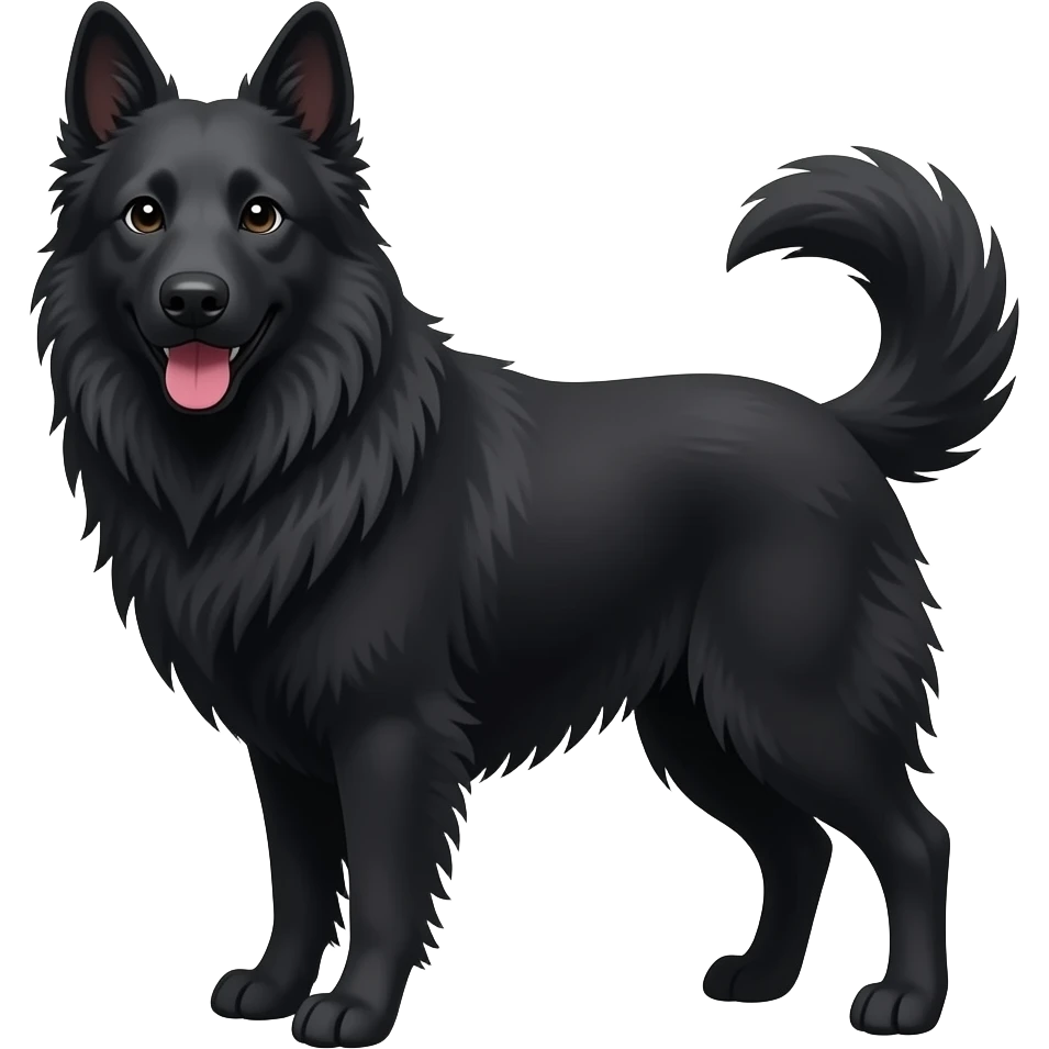 All black kelpie emoji