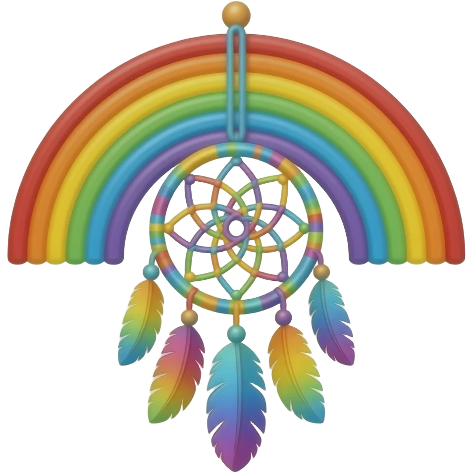 Rainbow dreamcatcher emoji