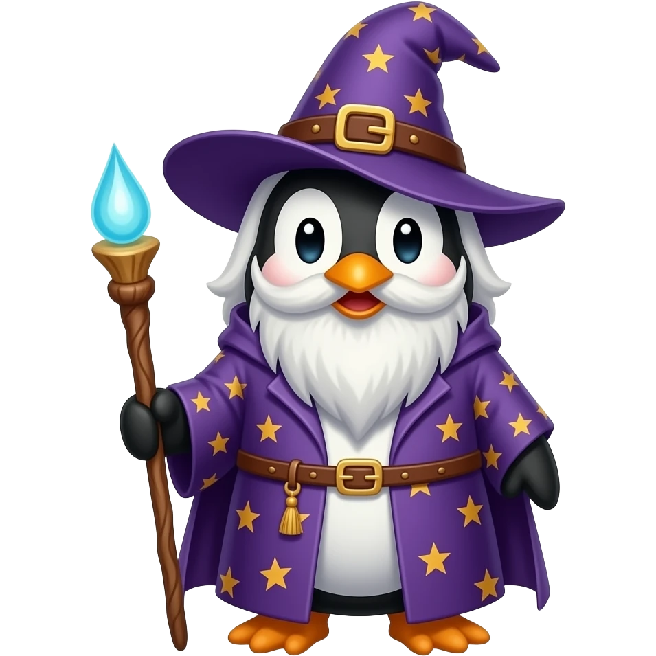 Penguin Wizard emoji