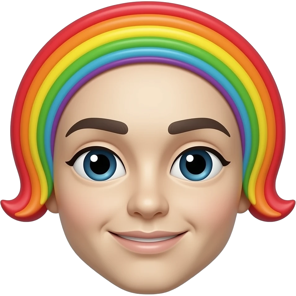 Rainbow face emoji
