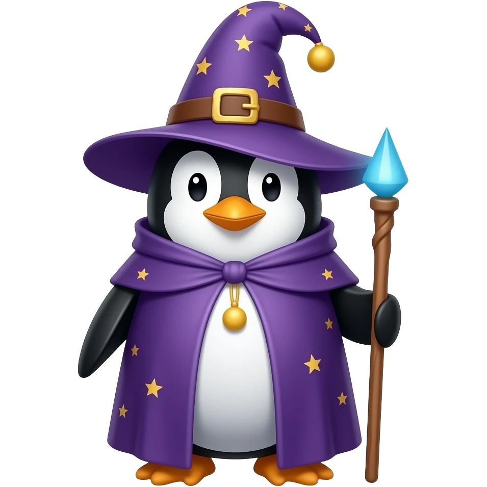 Penguin Wizard emoji