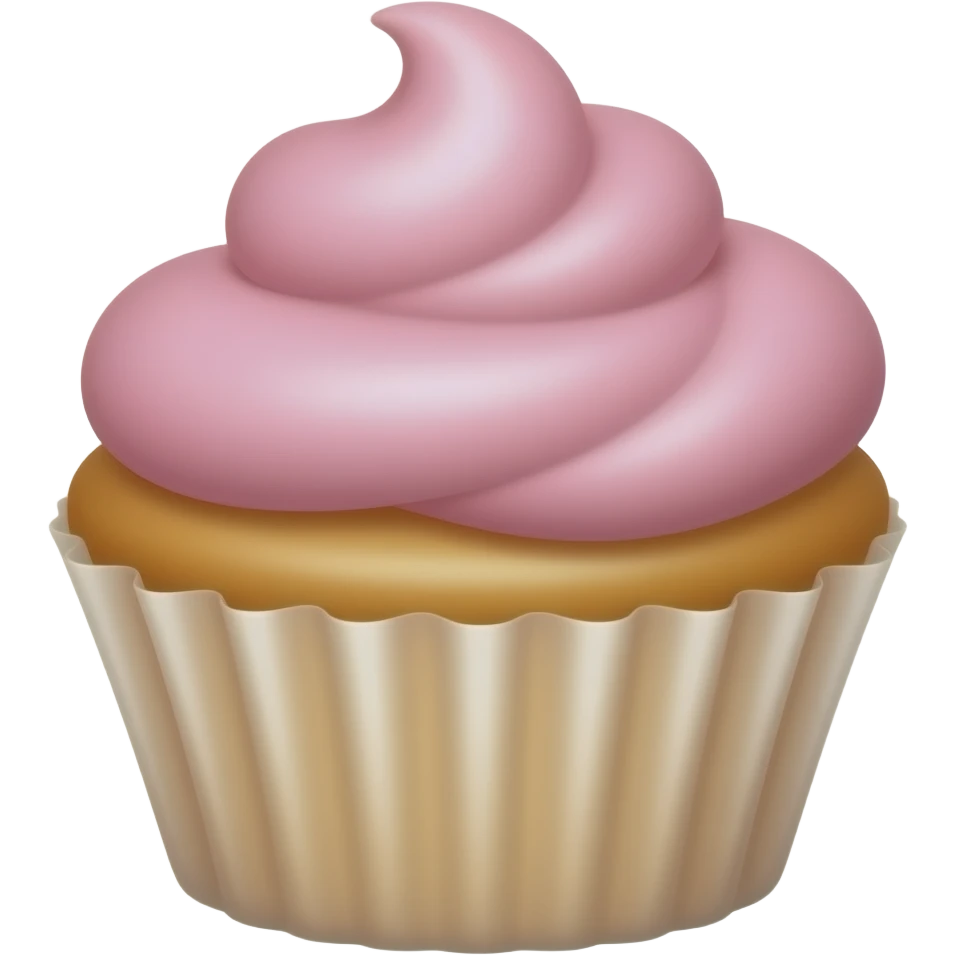 Cupcake with pink icing emoji