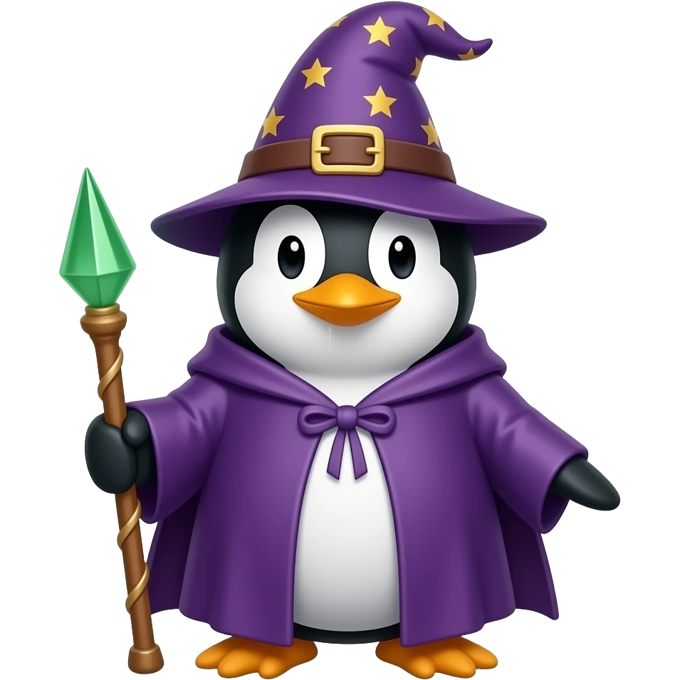 Penguin Wizard emoji