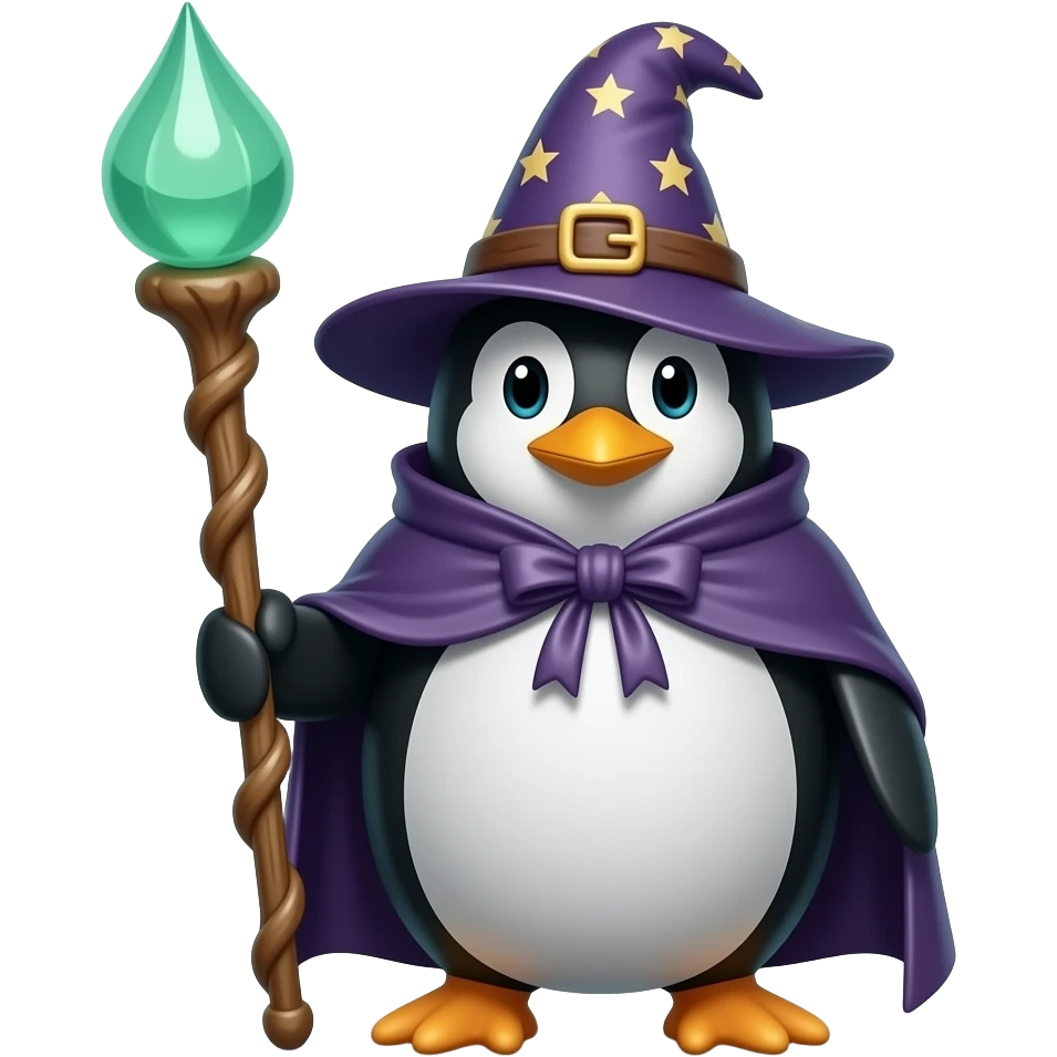 Penguin Wizard emoji