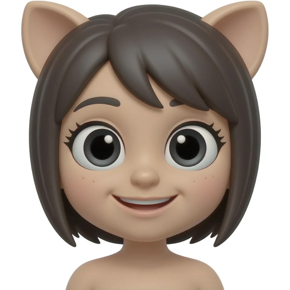toy chica fnaf black eyes smiling emoji