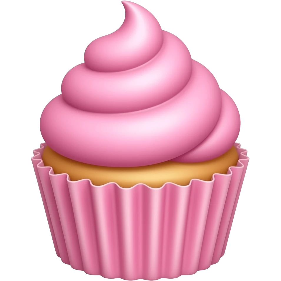 Cupcake with pink icing emoji