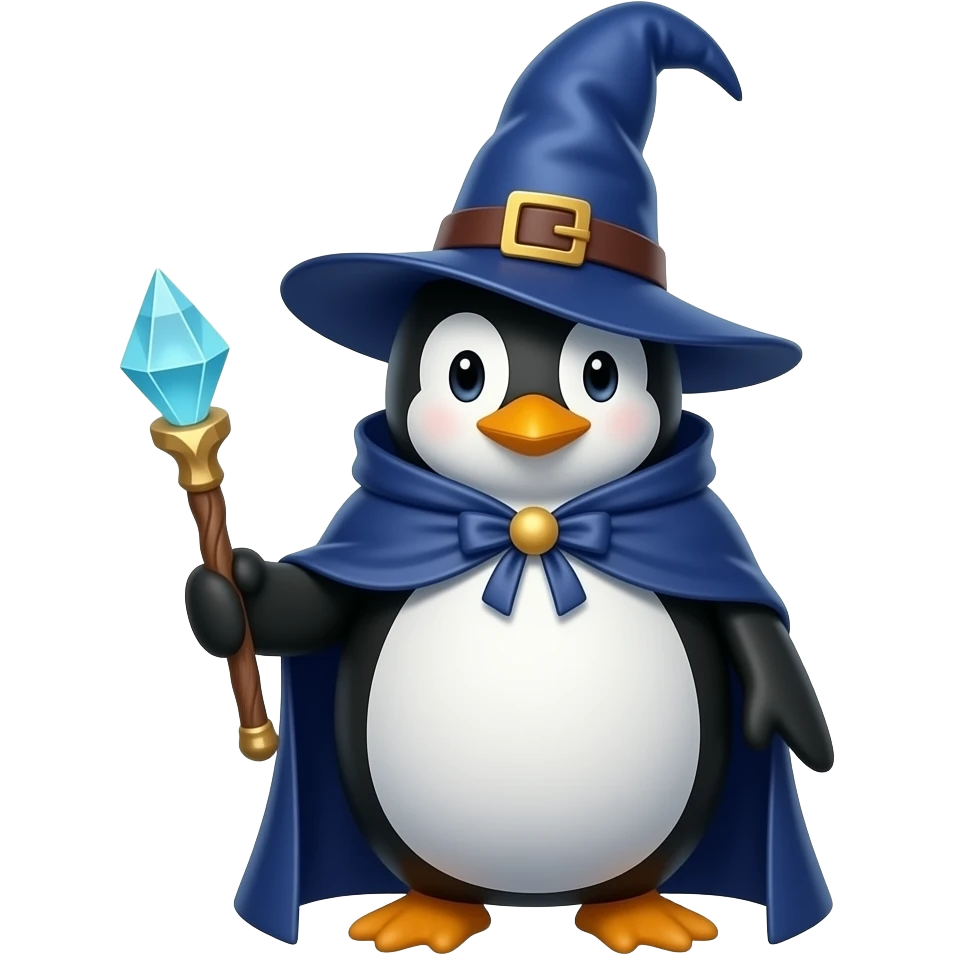 Penguin Wizard emoji