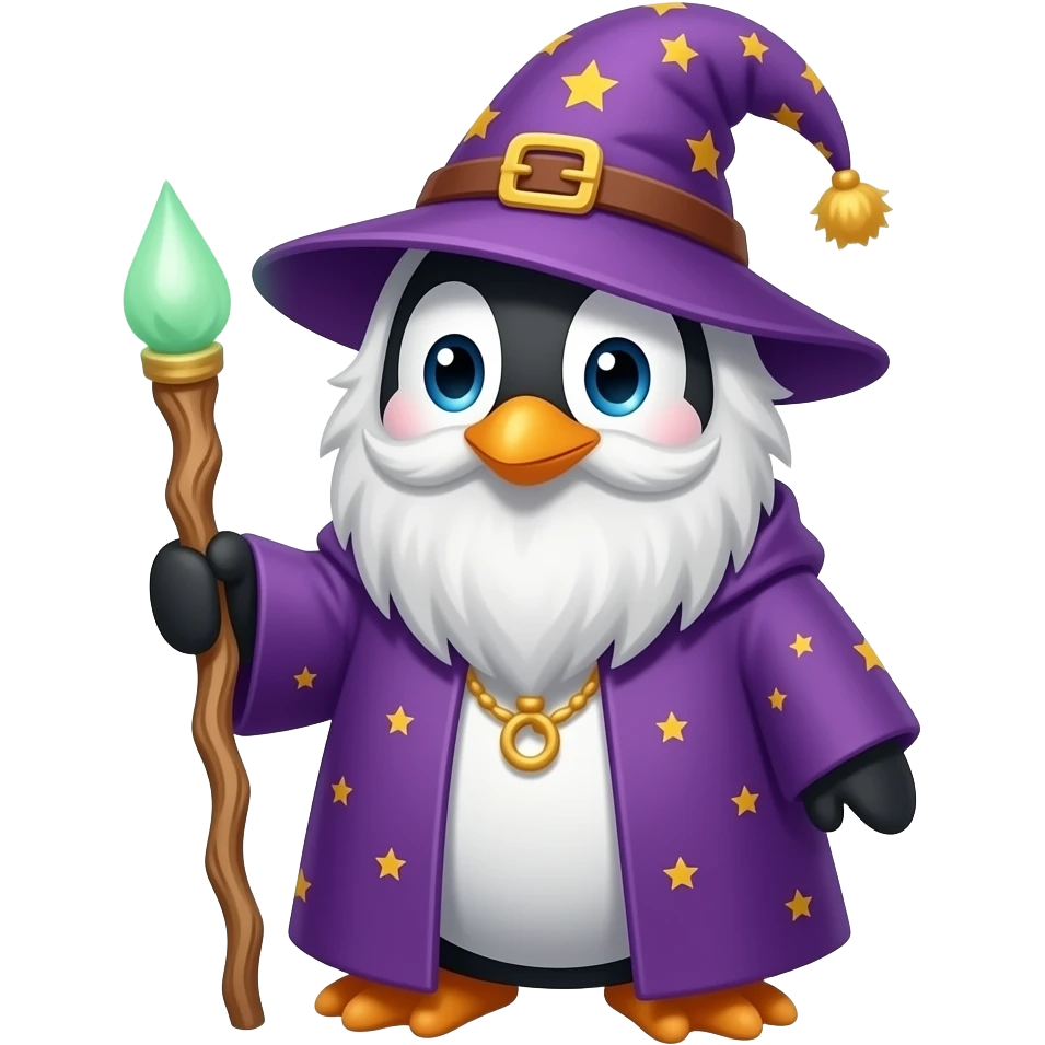 Penguin Wizard emoji