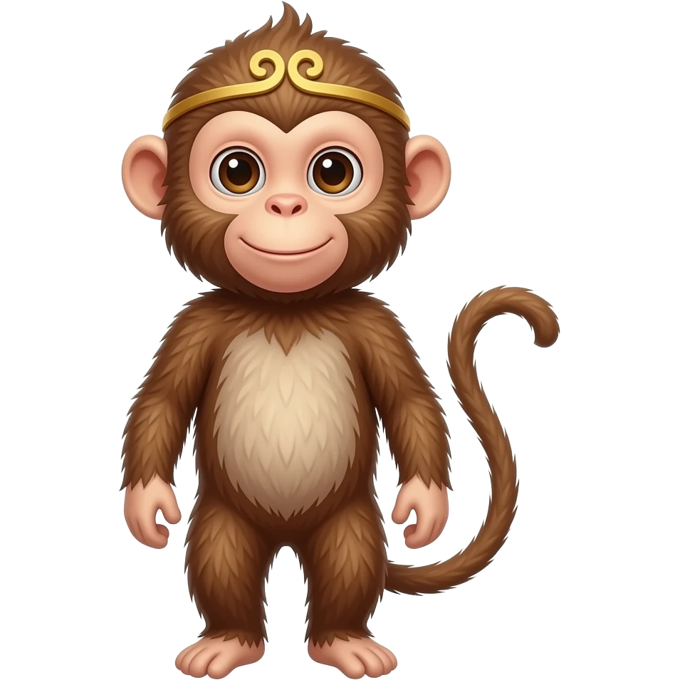 Chinese zodiac realistic Monkey emoji