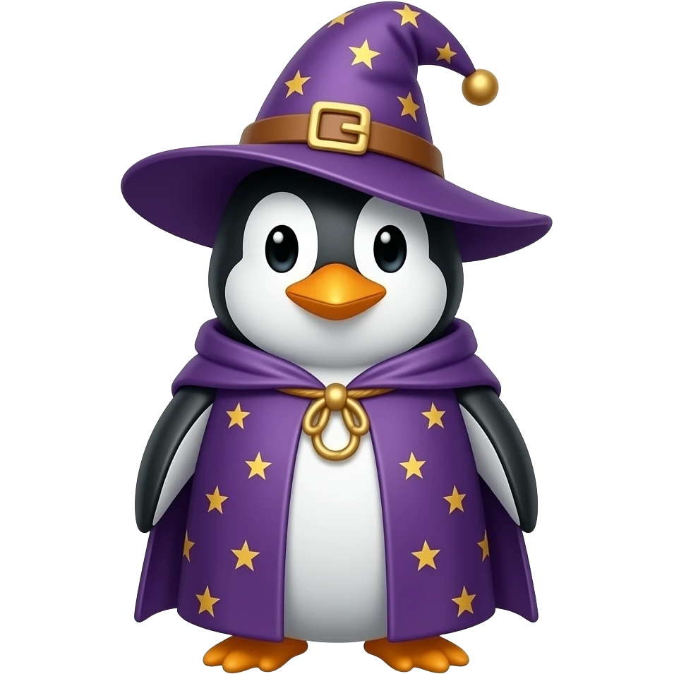 Penguin Wizard emoji