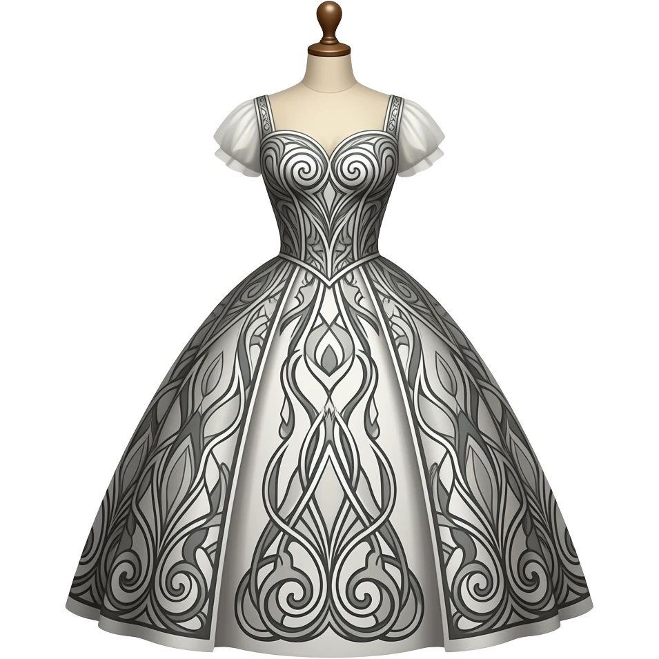art nouveau dress mannequin with head emoji