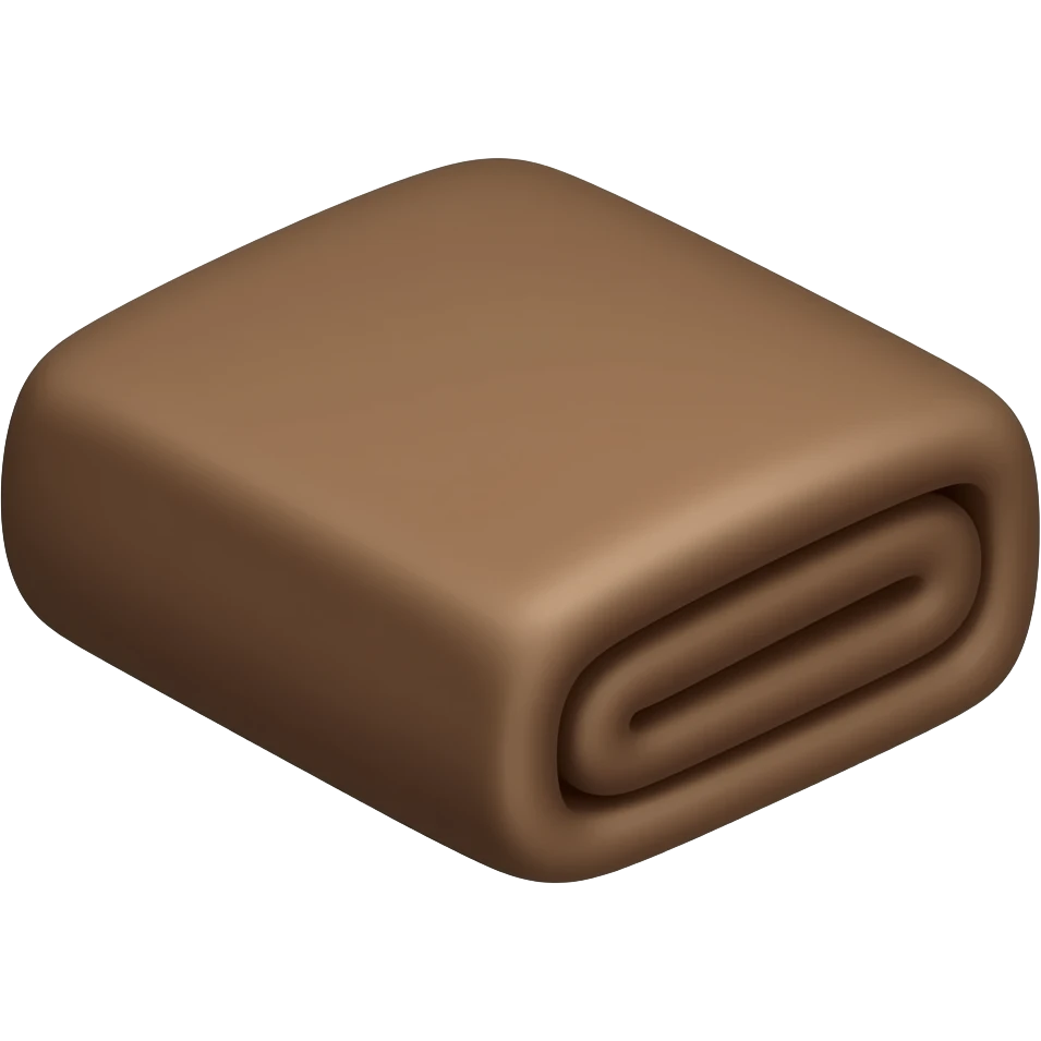 a Solid coffee-colored blanket emoji
