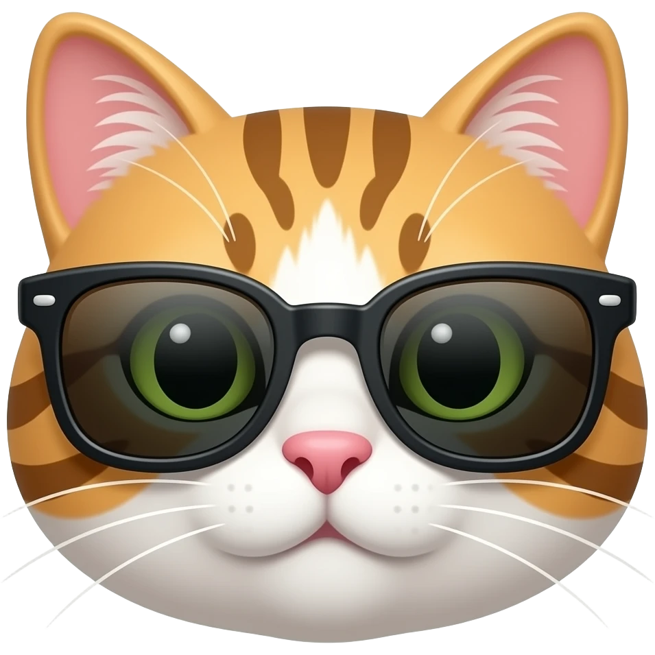 Cat wearing sunglasses emoji