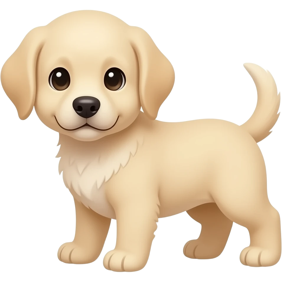 Cream puppy emoji