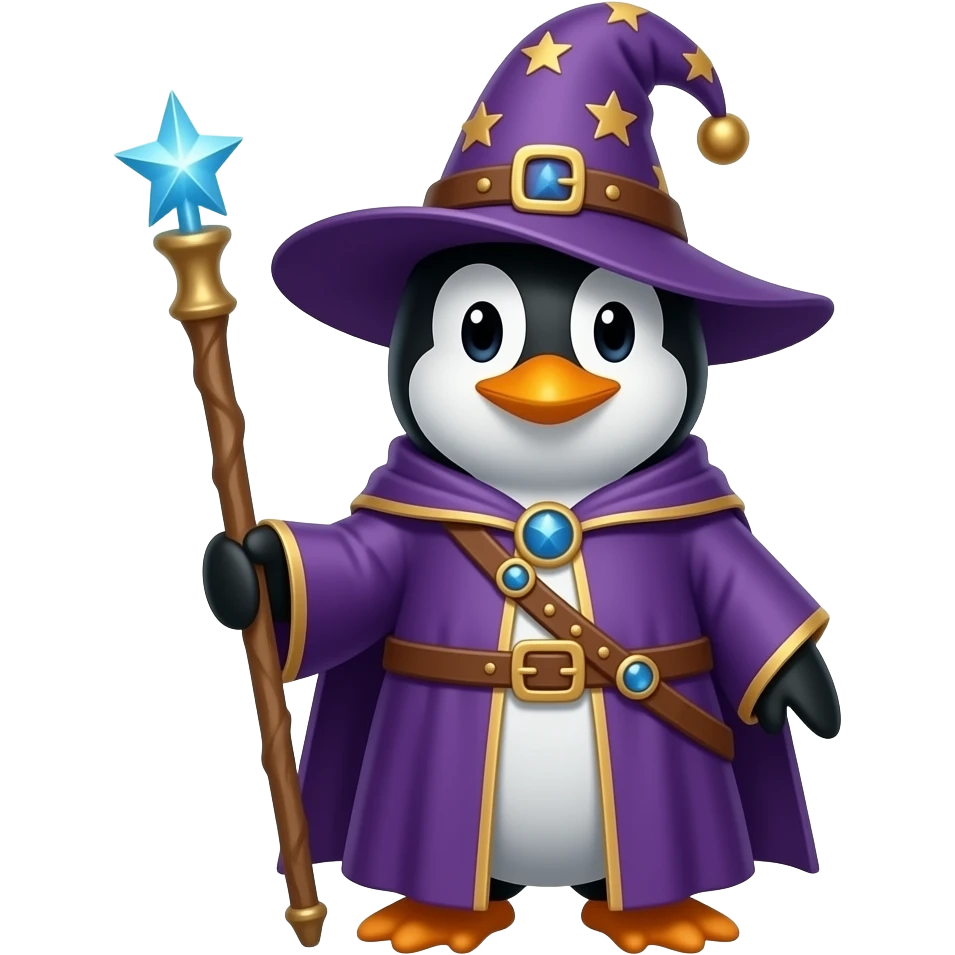 Penguin Wizard emoji