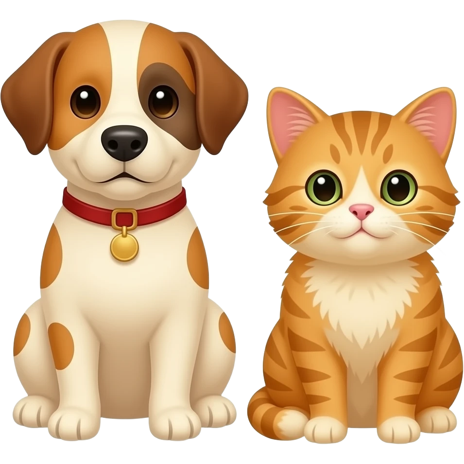 Собака кошка телёнок emoji