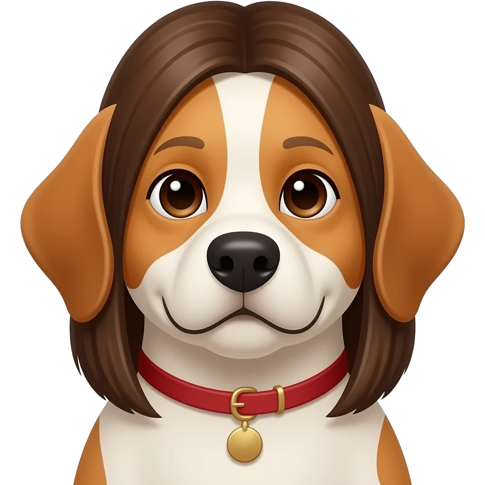 girl with dog emoji