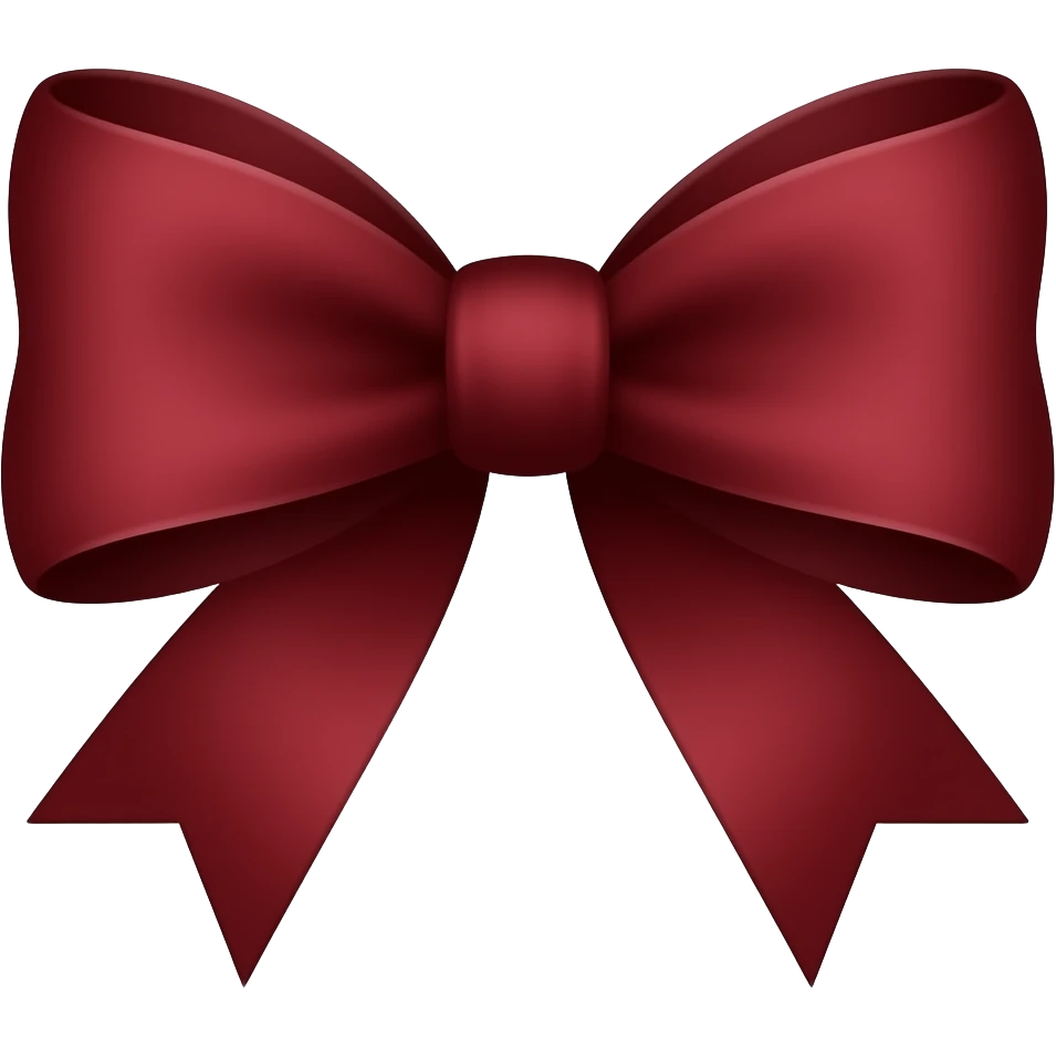 Dark red  bow emoji