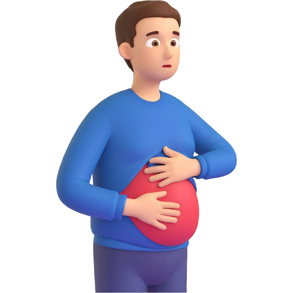 a person with stomach ache emoji