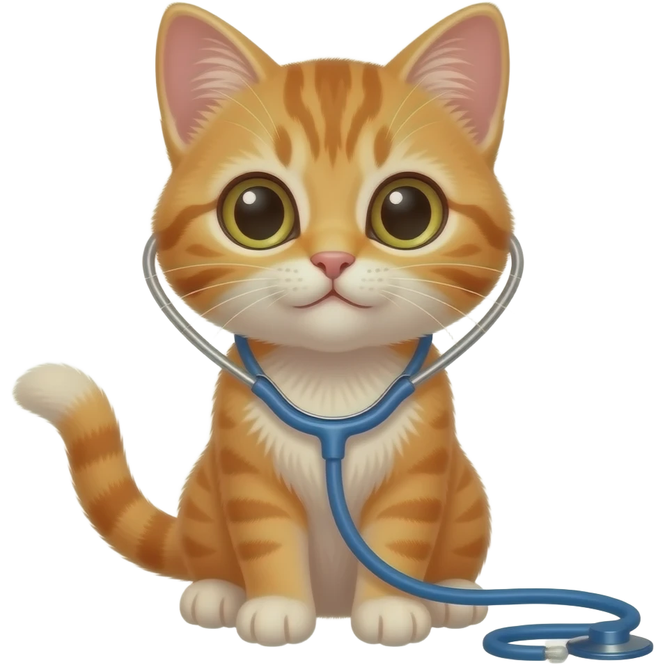 kitten with a stethoscope emoji