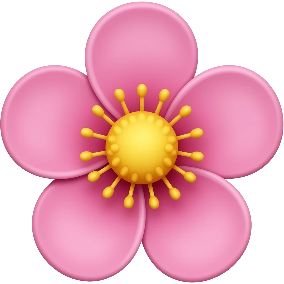 pink flower emoji
