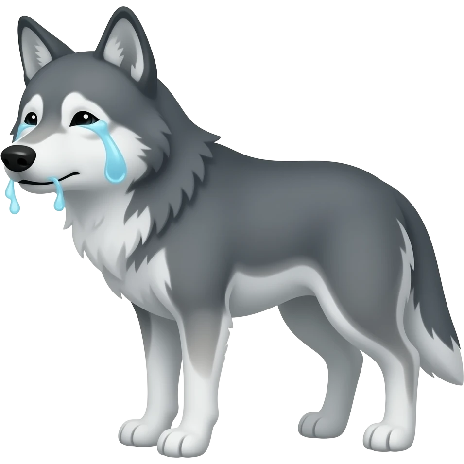 Wolf crying emoji