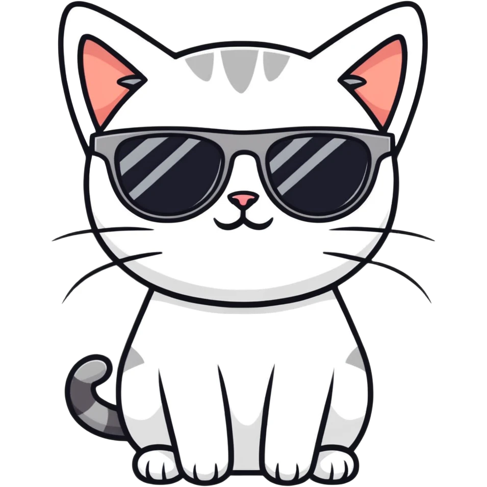 Cat with sunglasses emoji