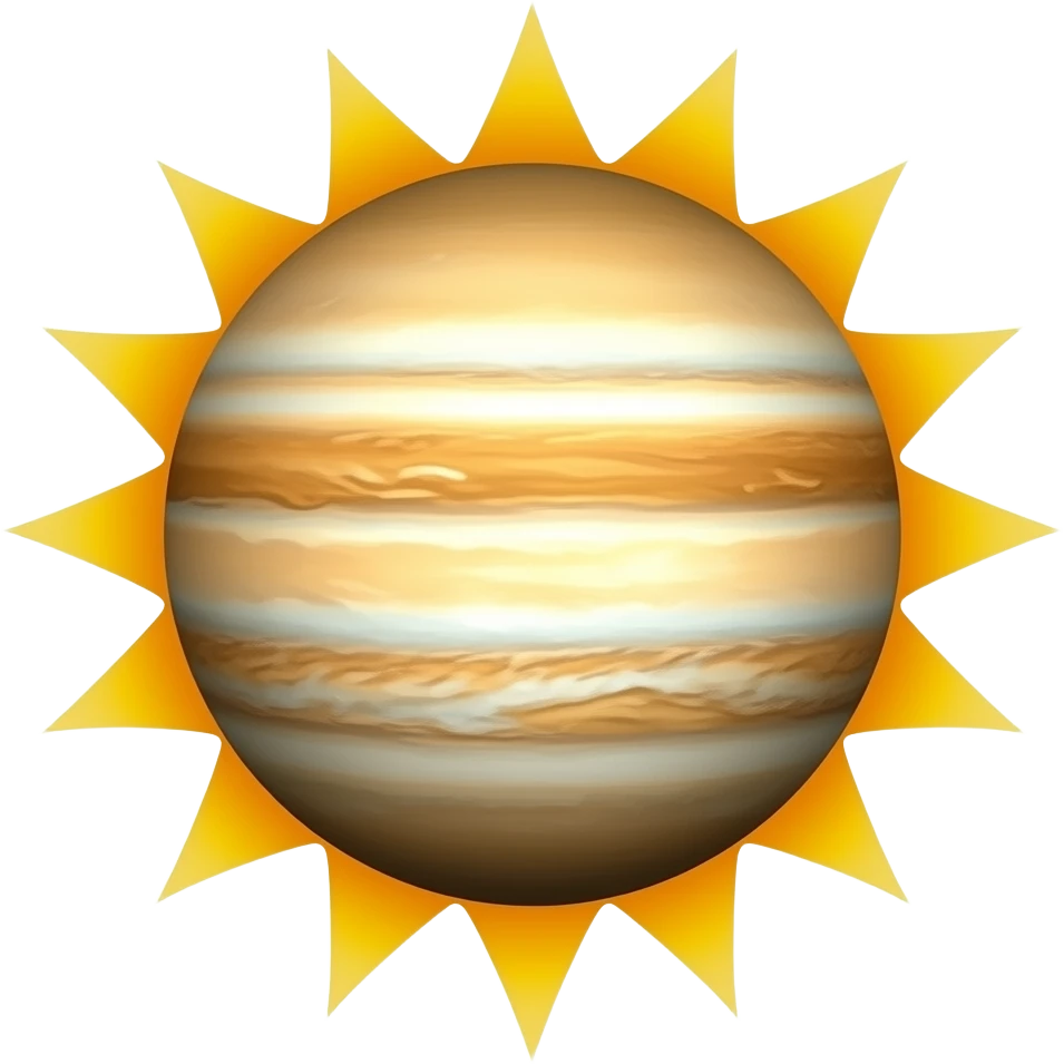 Exoplanet orbiting sun emoji