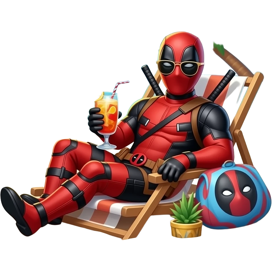 deadpool liburan emoji