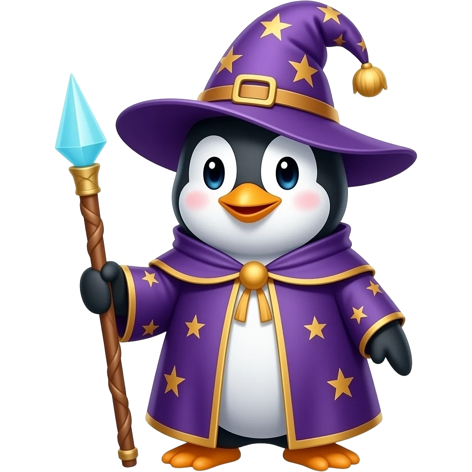 Penguin Wizard emoji