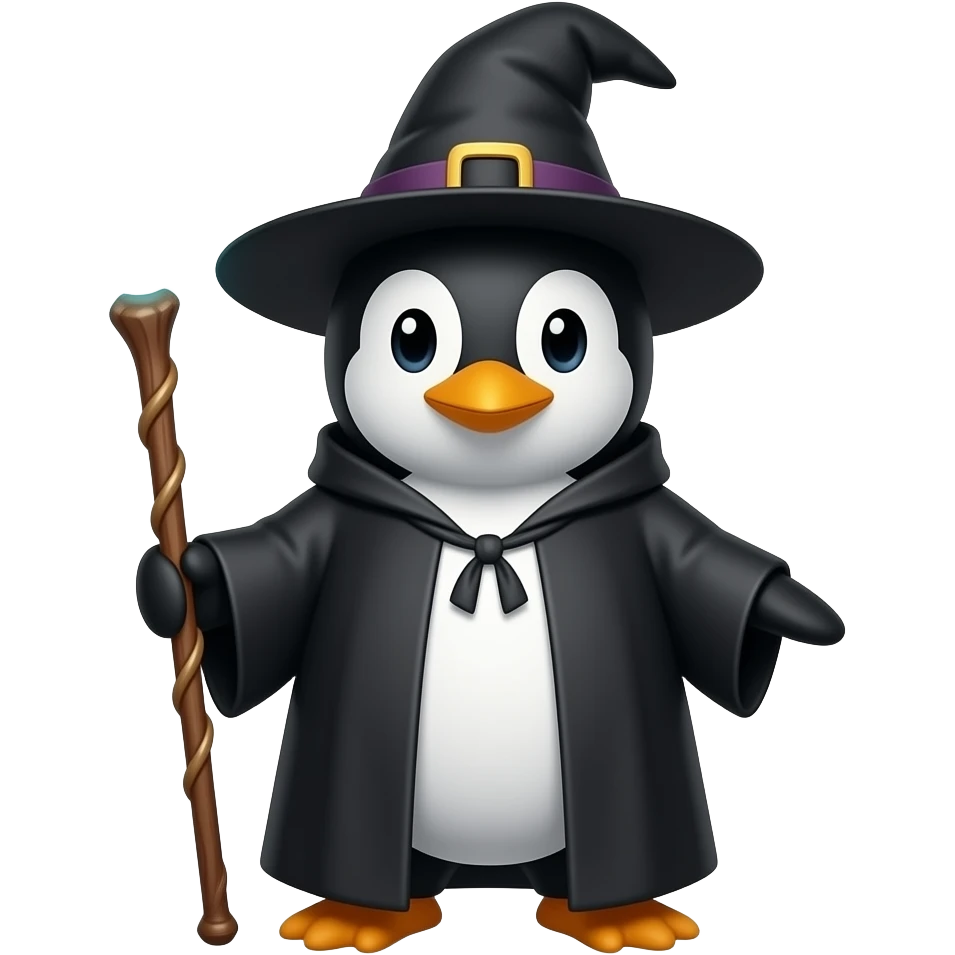Penguin Wizard emoji