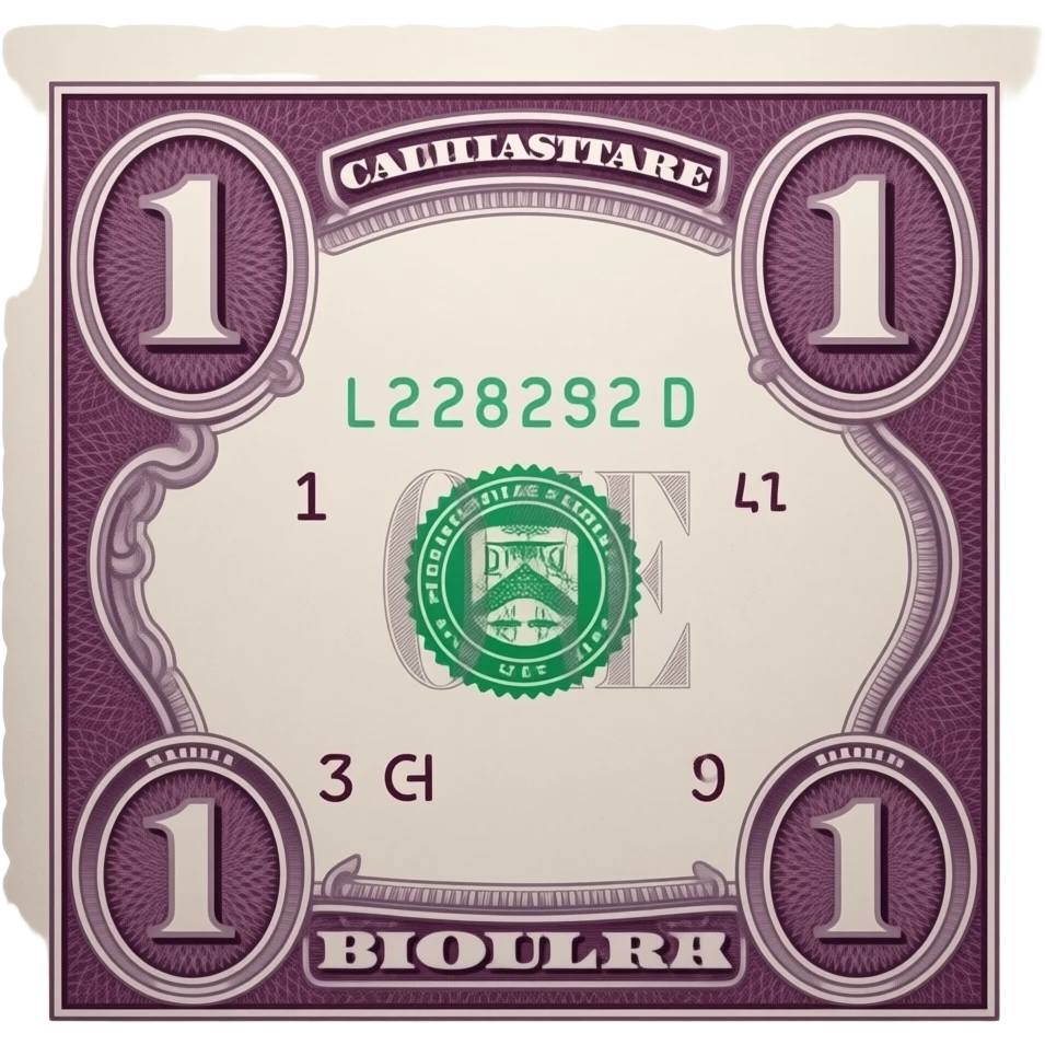 darker burgundy paper money emoji