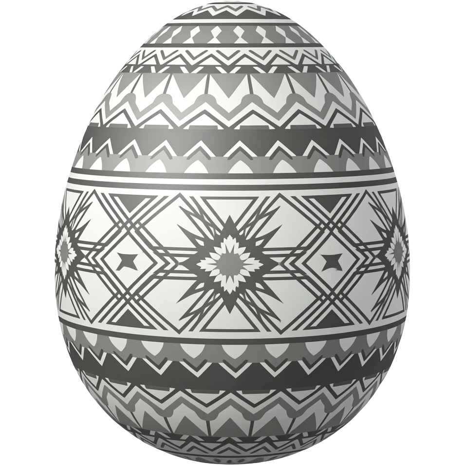 Easter egg, pattern, symmetry emoji