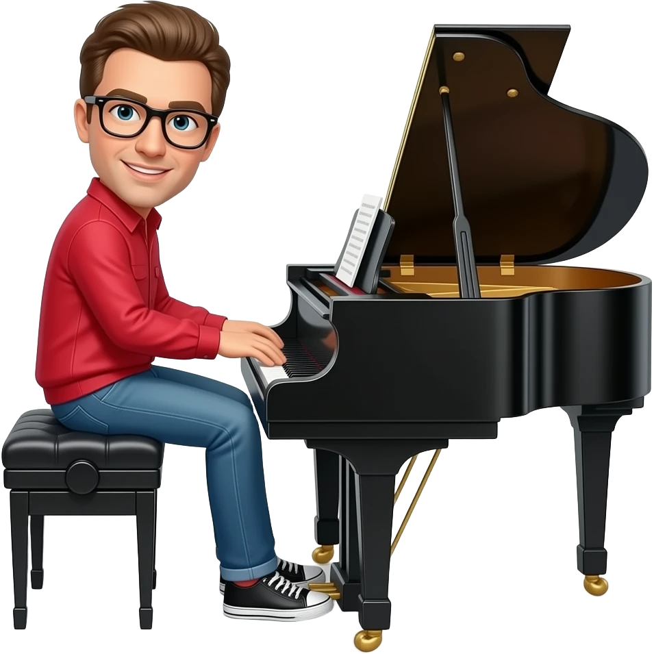 Pop polish musician at the piano emoji