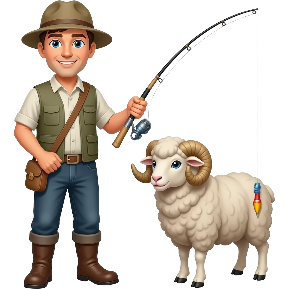 Миша удочка баран emoji