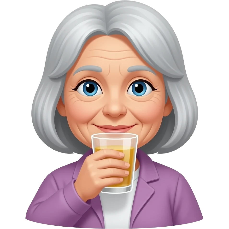 бабушка пьет водку emoji