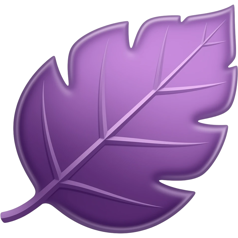 Violet leaf emoji