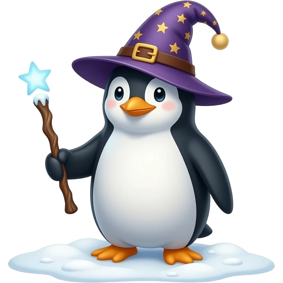 Penguin Wizard emoji