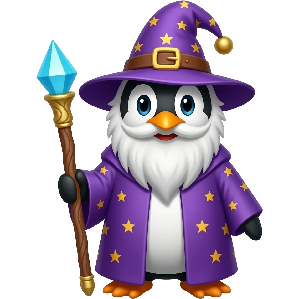 Penguin Wizard emoji