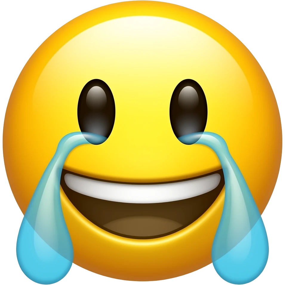 Emoji smiley is smiling but deep down, he is crying. emoji