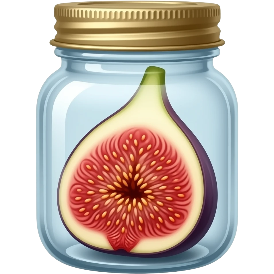 fig inside a jar with a lid emoji