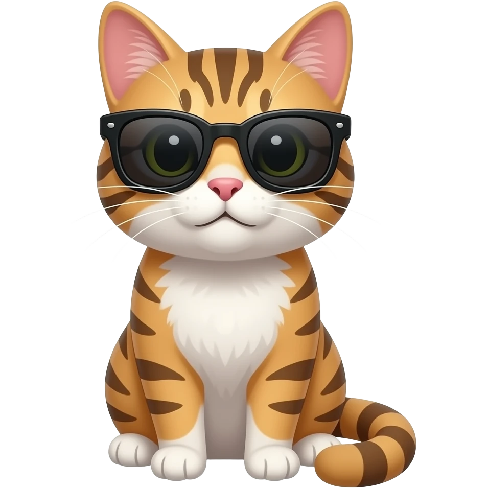 Cat wearing sunglasses emoji