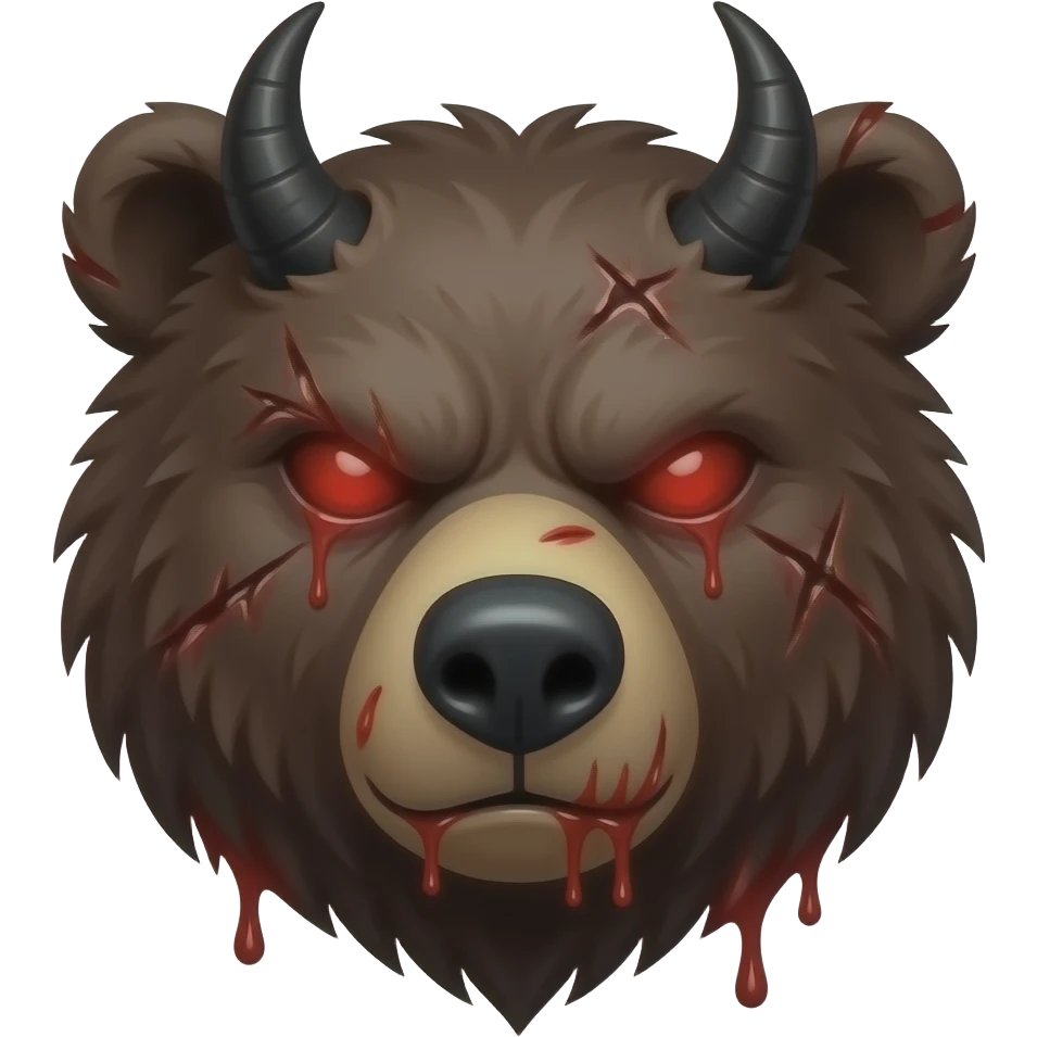 bear head demon emoji