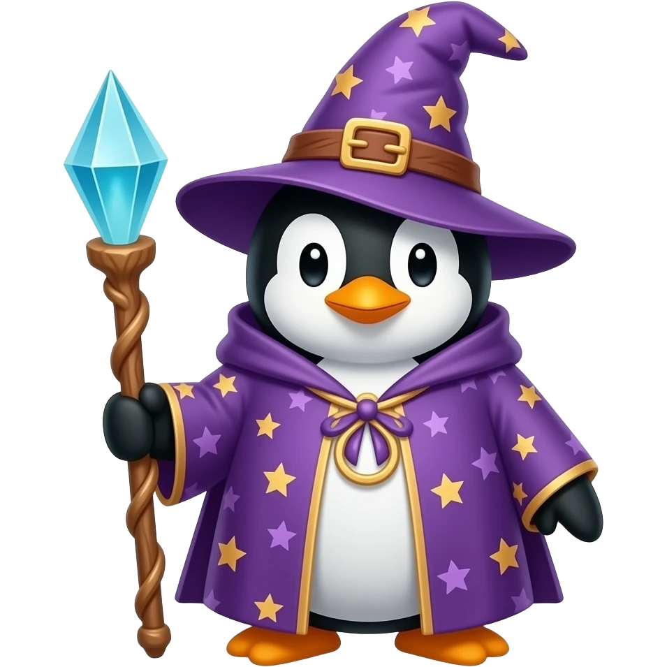 Penguin Wizard emoji