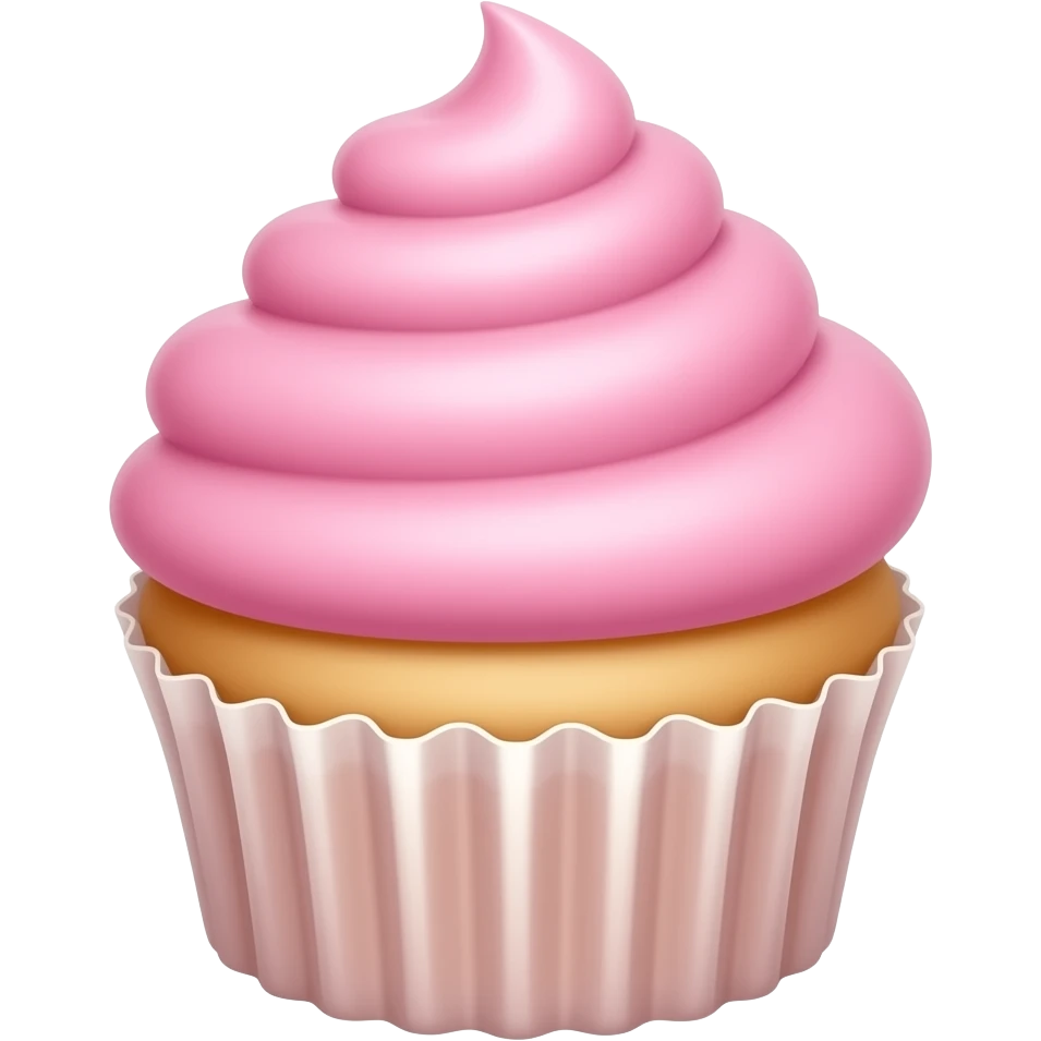 Cupcake with pink icing emoji